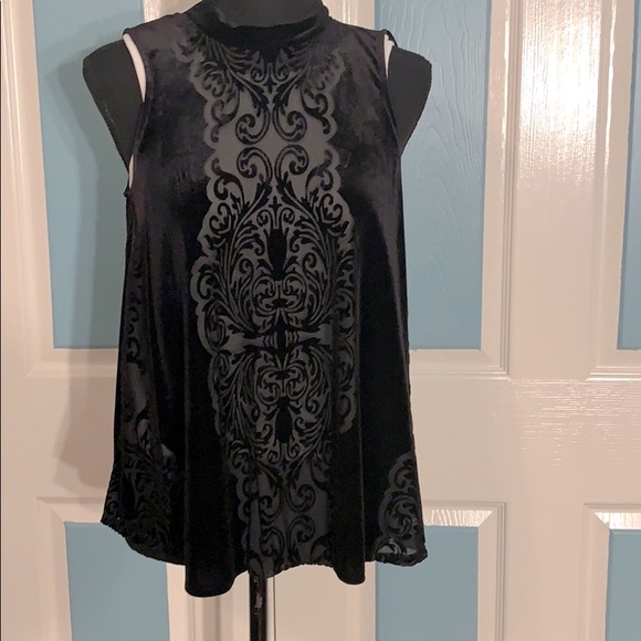 Gypsies & Moondust Tops - Gypsies & Moondust  Black Velvety Top (Small)